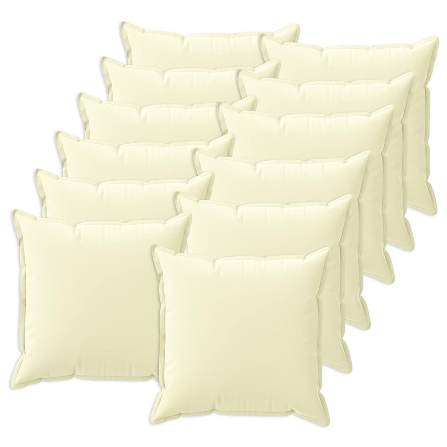 Kussensloop 12 st HOUTEN Crèmekleurig 50 x 50 cm Polyester