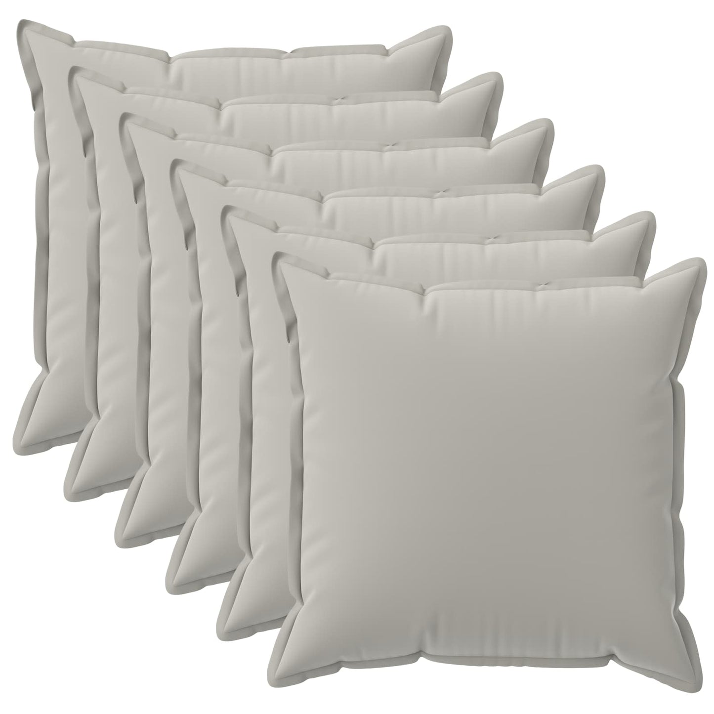 Kussensloop 6 st HOUTEN Grijs 50 x 50 cm Polyester