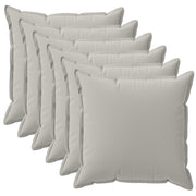 Kussensloop 6 st grijs 50x50 cm polyester