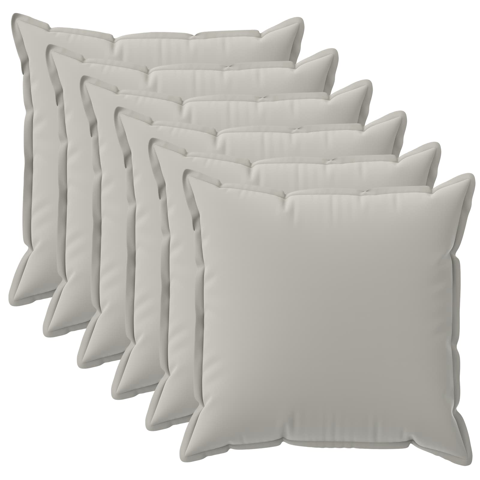 Kussensloop 6 st HOUTEN Grijs 50 x 50 cm Polyester