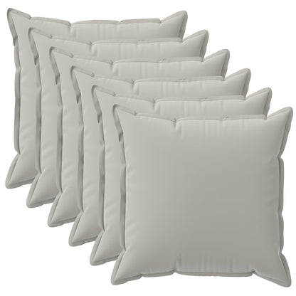Kussensloop 6 st HOUTEN Grijs 50 x 50 cm Polyester