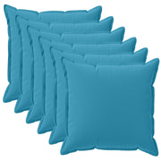 Kussensloop set van 6 lichtblauw 50x50 cm polyester