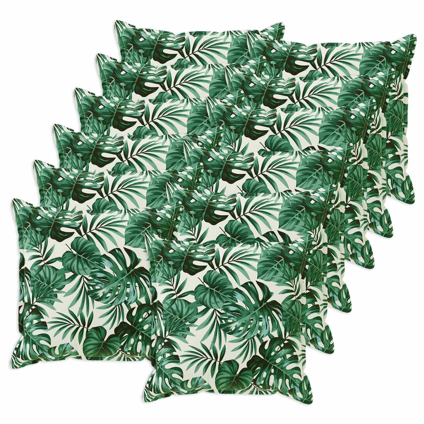 Kussensloop 12 st HOUTEN Bladpatroon 50 x 50 cm Polyester