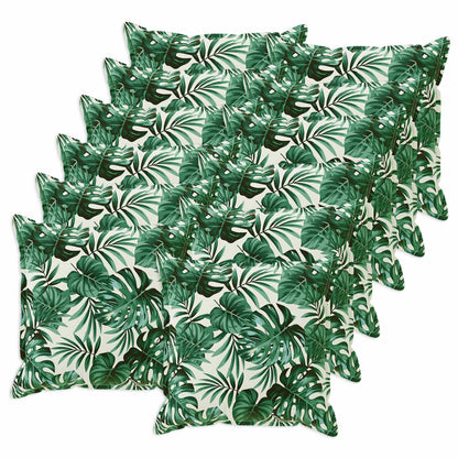 Kussensloop 12 st HOUTEN Bladpatroon 50 x 50 cm Polyester