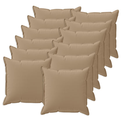 Kussensloop 12 st HOUTEN Taupe 50 x 50 cm Polyester
