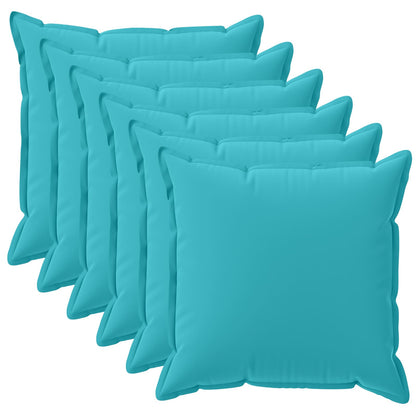 Kussensloop 6 st HOUTEN Turquoise 50 x 50 cm Polyester