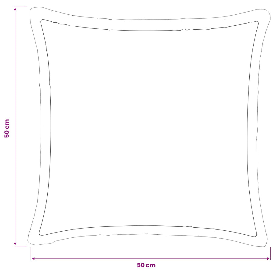 Kussensloop 12 pcs HOUTEN Zwart 50 x 50 cm Flanel