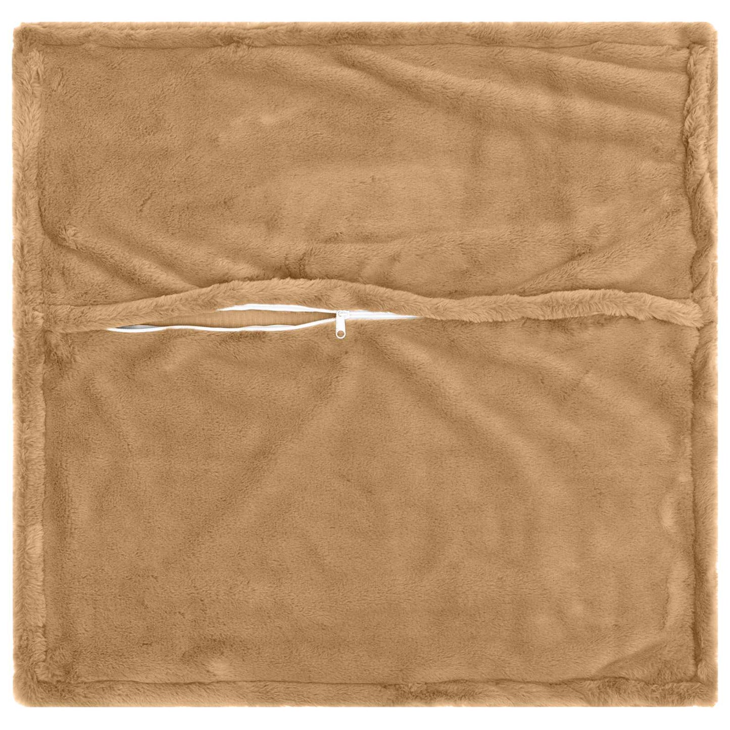 Kussensloop 2 st HOUTEN Taupe 50 x 50 cm Nep Konijnenbont