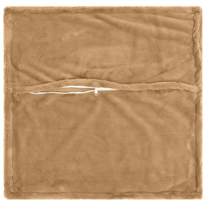 Kussensloop 2 st HOUTEN Taupe 50 x 50 cm Nep Konijnenbont