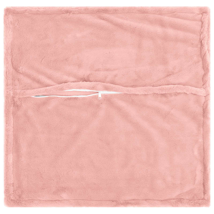 Kussensloop 2 st HOUTEN Roze 50 x 50 cm Nep Konijnenbont