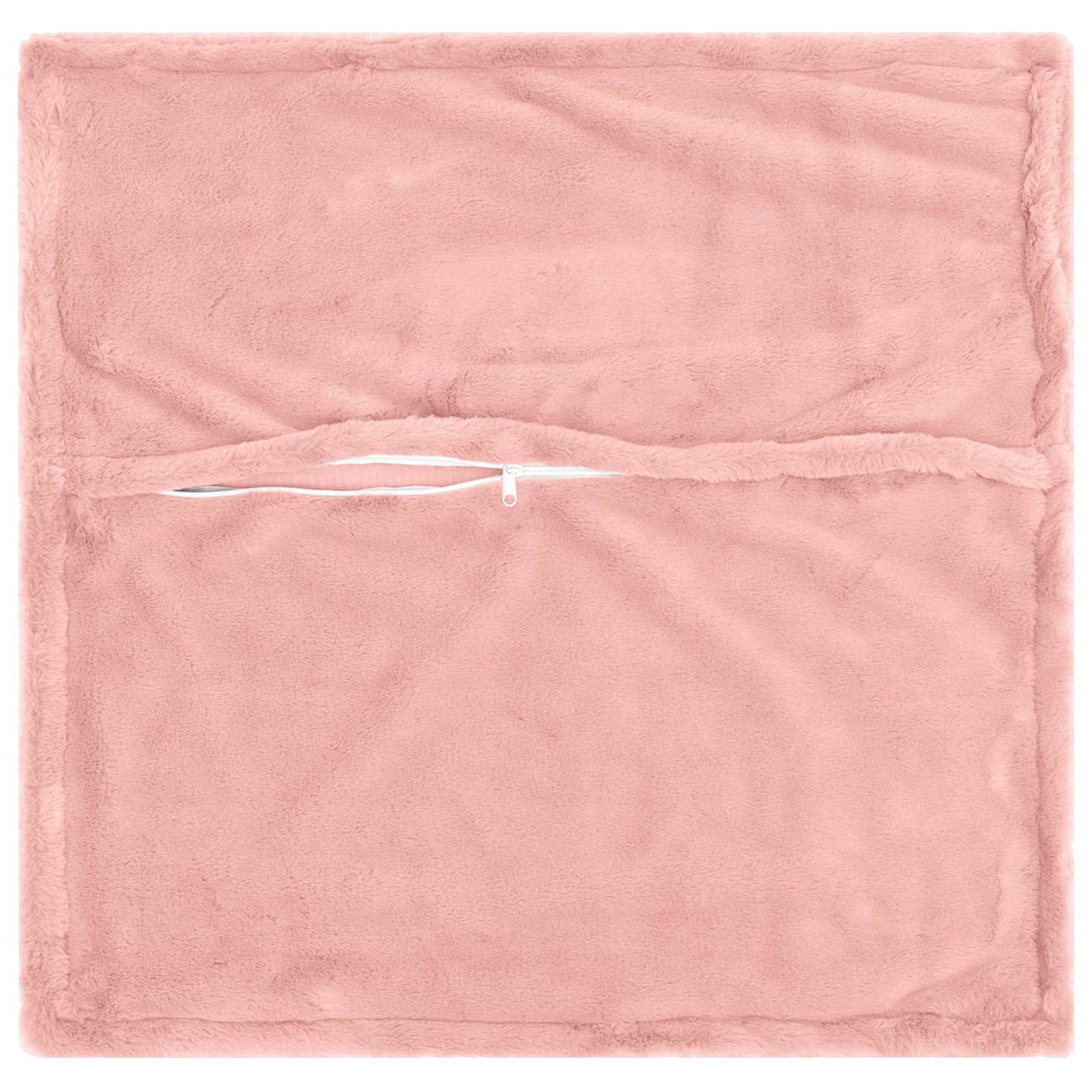 Kussensloop 12 st HOUTEN Roze 50 x 50 cm Nep Konijnenbont