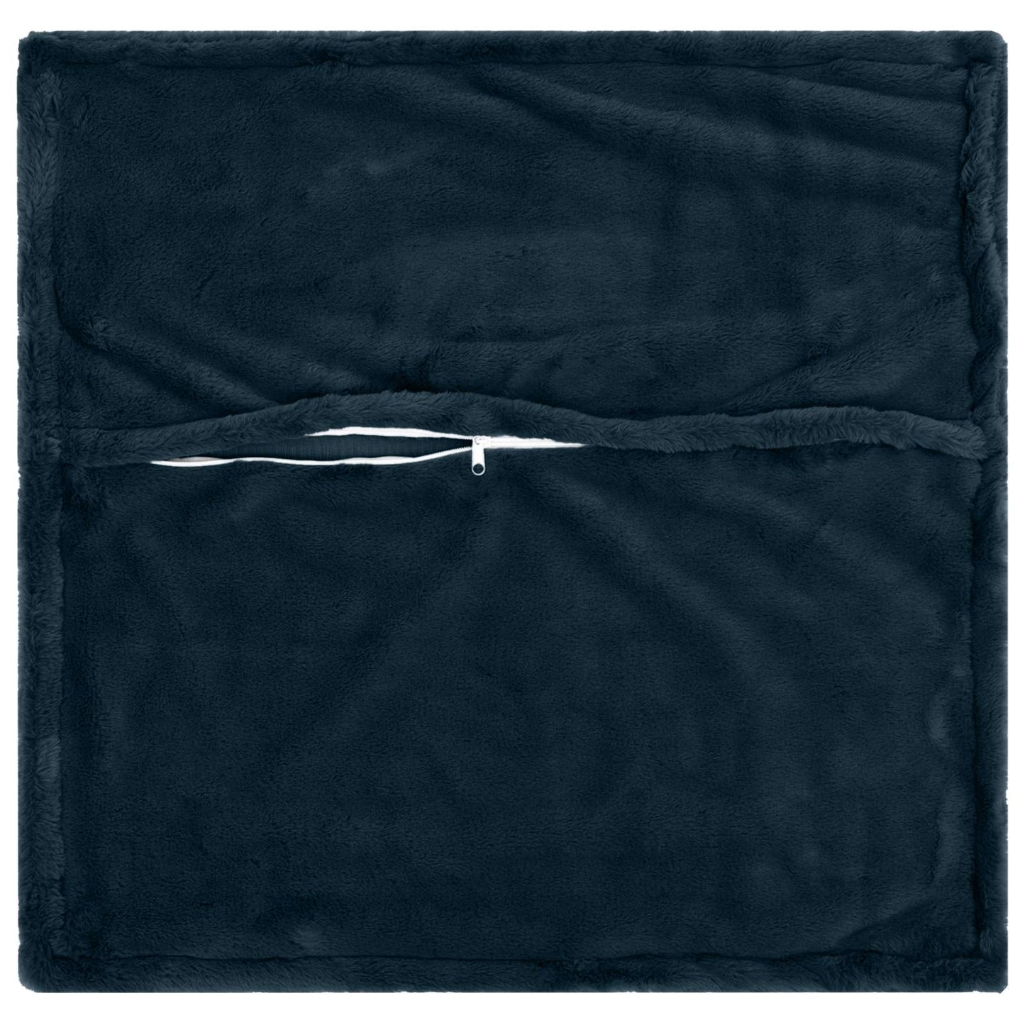 Kussensloop 2 st HOUTEN Marineblauw 50 x 50 cm Nep Konijnenbont
