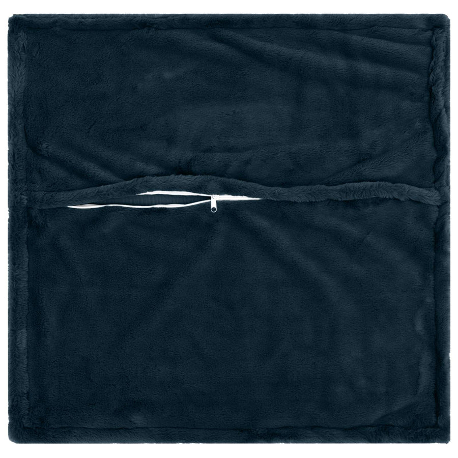 Kussensloop 2 st HOUTEN Marineblauw 50 x 50 cm Nep Konijnenbont
