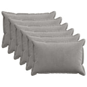 Kussensloop set van 6 lichtgrijs corduroy 50x70 cm