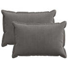 Kussensloop 50x70 cm donkergrijs corduroy (2 stuks)