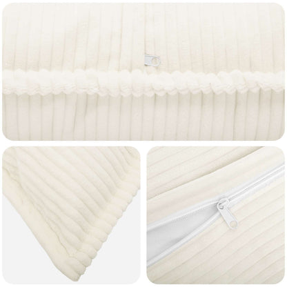 Kussensloop 2 st HOUTEN Crèmekleurig 50 x 70 cm corduroy