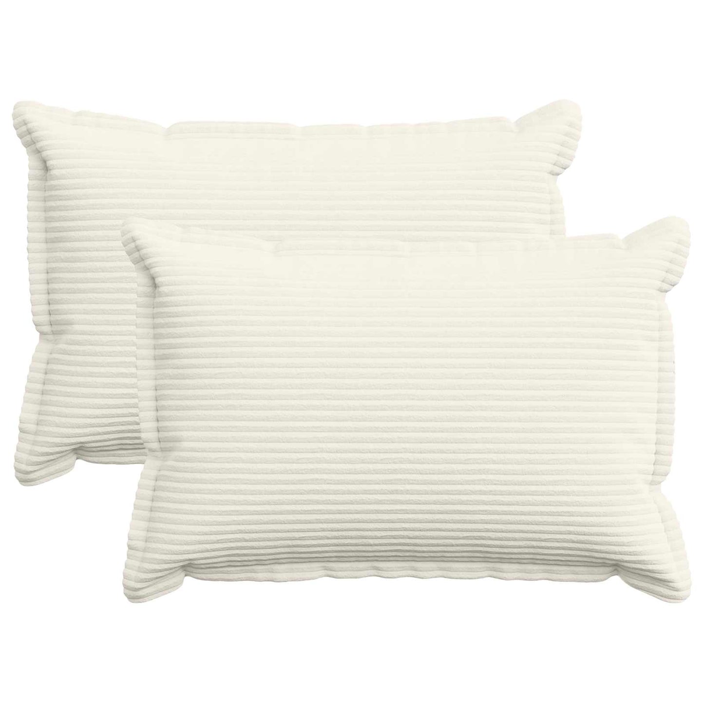 Kussensloop 2 st HOUTEN Crèmekleurig 50 x 70 cm corduroy