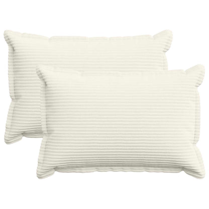 Kussensloop 2 st HOUTEN Crèmekleurig 50 x 70 cm corduroy