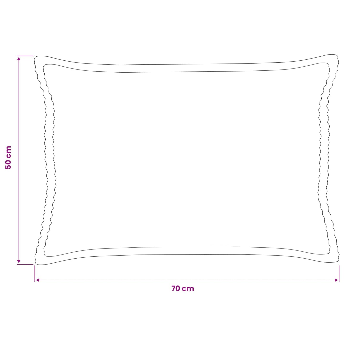 Kussensloop 2 st HOUTEN Crèmekleurig 50 x 70 cm corduroy