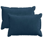 Kussensloop set van 2 marineblauw 50x70 cm corduroy