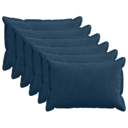 Kussensloop 6 stuks marineblauw 50x70 cm corduroy