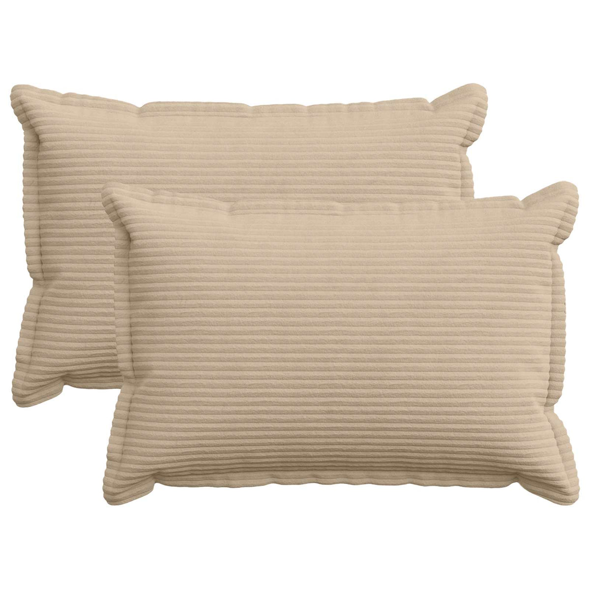 Kussensloop 2 st HOUTEN Taupe 50 x 70 cm corduroy