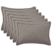 Kussenhoes 6 stuks lichtgrijs bouclé 50x70 cm