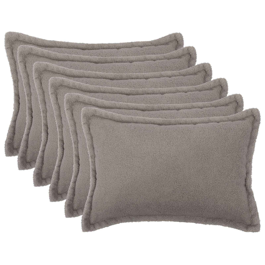 Kussensloop 6 pcs HOUTEN Lichtgrijs 50 x 70 cm Bouclé