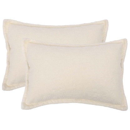 Kussensloop 2 pcs HOUTEN Crèmekleurig 50 x 70 cm Bouclé