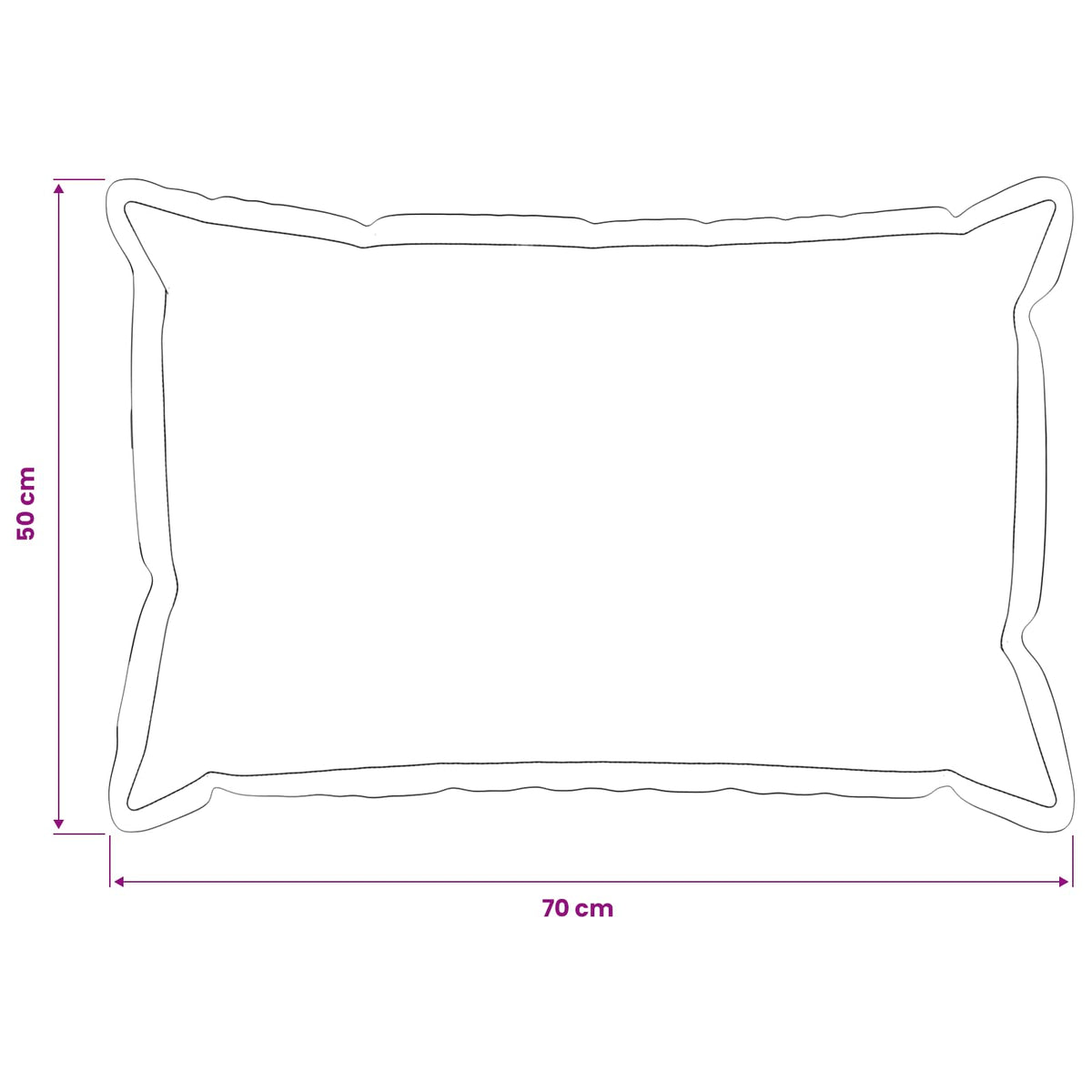 Kussensloop 2 pcs HOUTEN Crèmekleurig 50 x 70 cm Bouclé