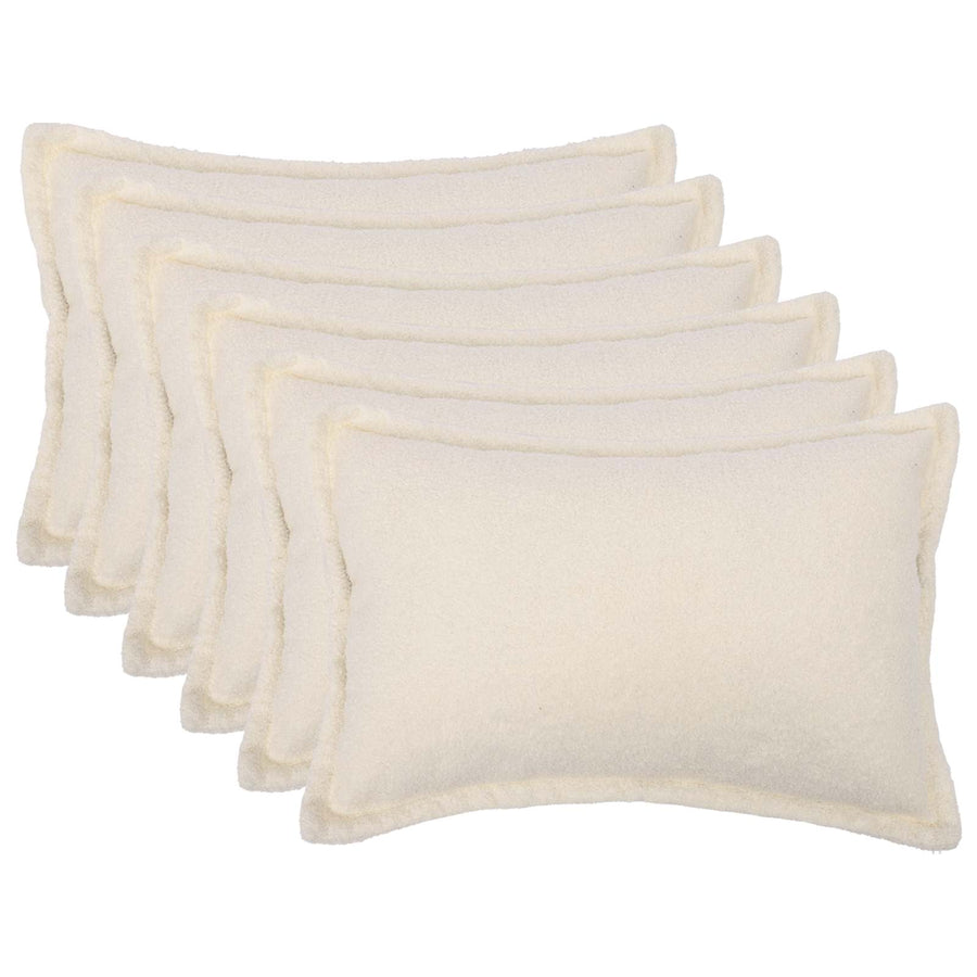 Kussensloop 6 pcs HOUTEN Crèmekleurig 50 x 70 cm Bouclé