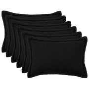Kussensloop 50 x 70 cm zwart bouclé (6 stuks)