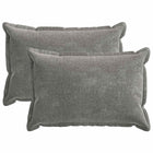 Kussensloop 2 st donkergrijs 50 x 70 cm chenille