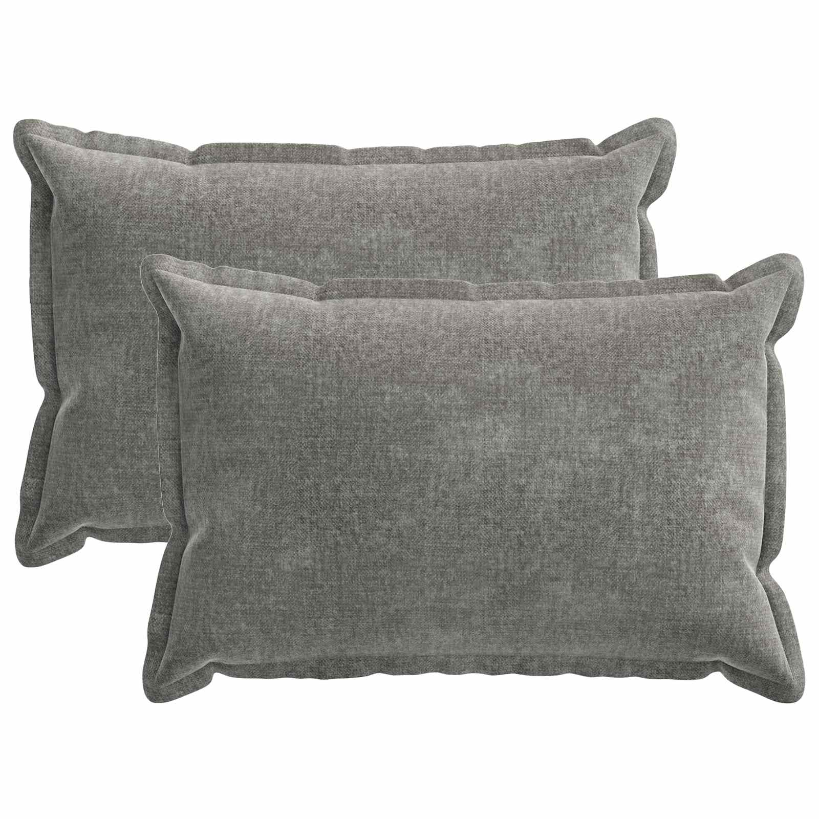 Kussensloop 2 st HOUTEN Donkergrijs 50 x 70 cm Chenille Stof