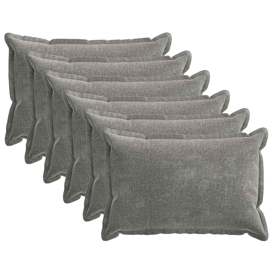 Kussensloop 6 st HOUTEN Donkergrijs 50 x 70 cm Chenille Stof