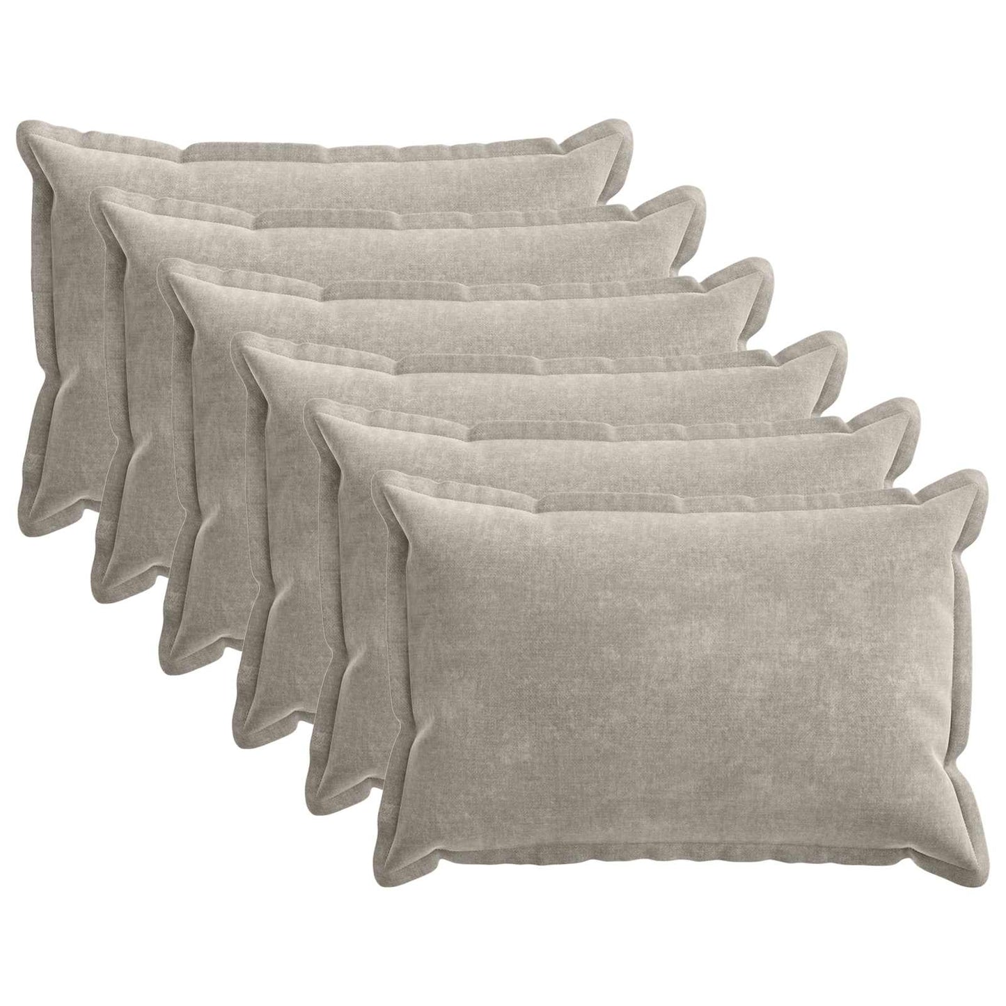 Kussensloop 6 st HOUTEN Lichtgrijs 50 x 70 cm Chenille Stof