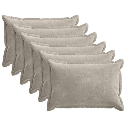 Kussensloop 6 st HOUTEN Lichtgrijs 50 x 70 cm Chenille Stof