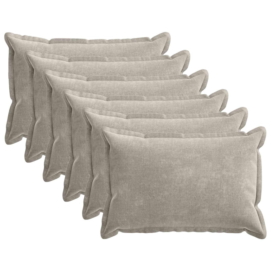 Kussensloop 6 st HOUTEN Lichtgrijs 50 x 70 cm Chenille Stof