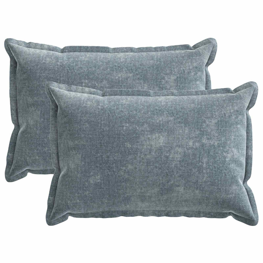 Kussensloop 2 st HOUTEN Lichtblauw 50 x 70 cm Chenille Stof