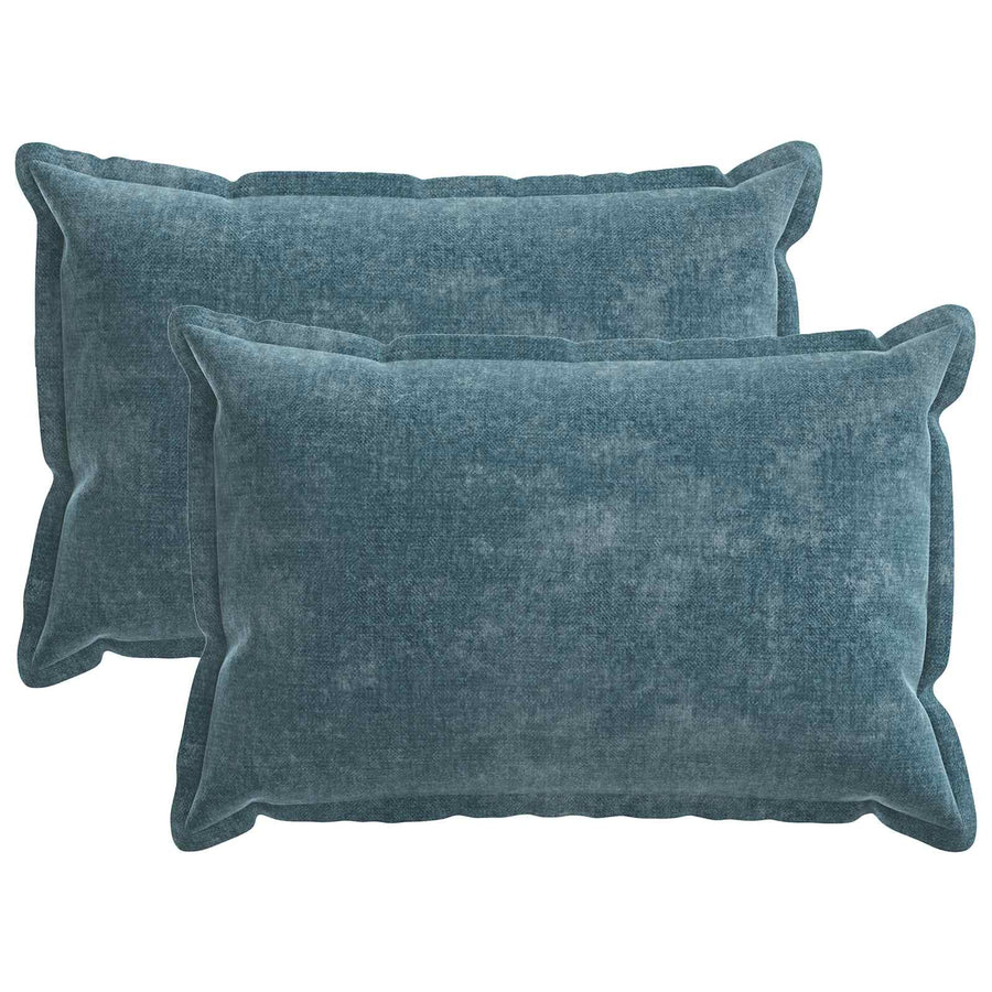 Kussensloop 2 st HOUTEN Blauw 50 x 70 cm Chenille Stof