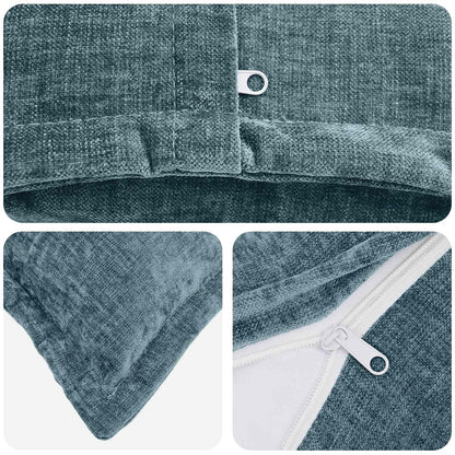 Kussensloop 6 st HOUTEN Blauw 50 x 70 cm Chenille Stof