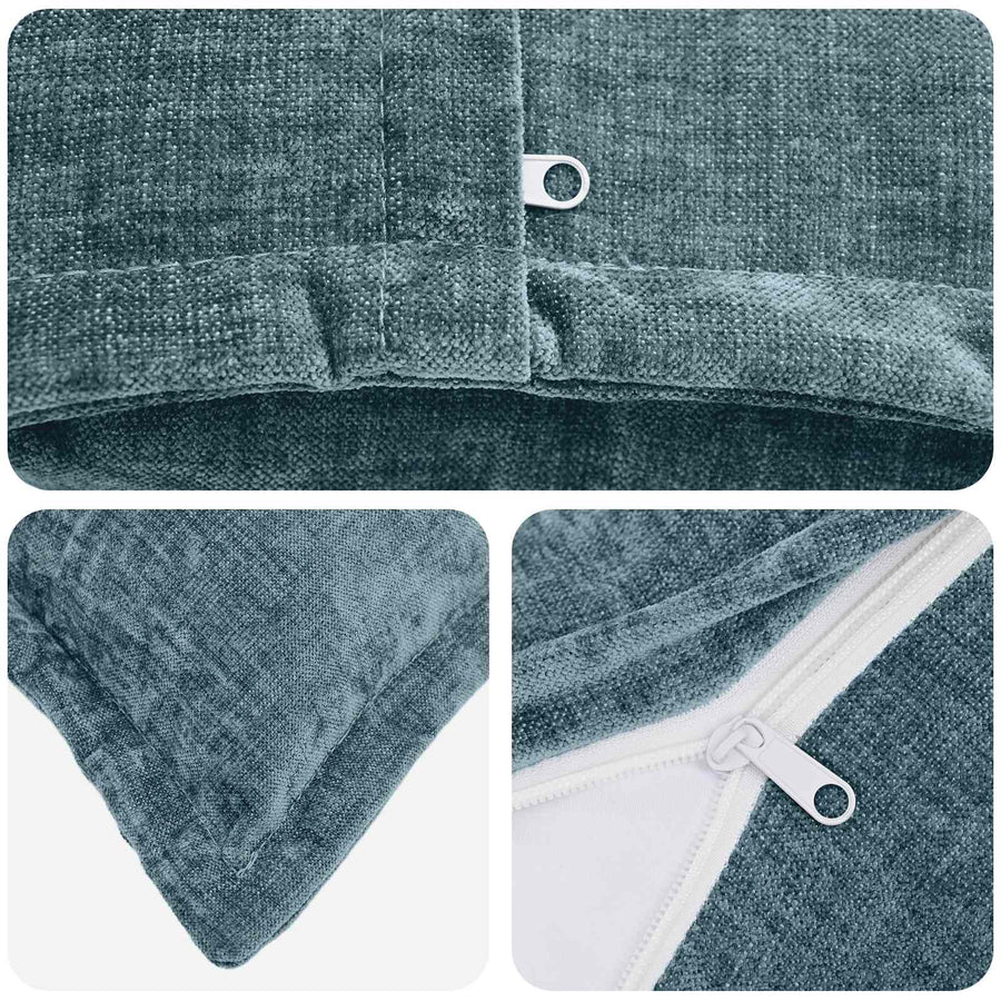 Kussensloop 6 st HOUTEN Blauw 50 x 70 cm Chenille Stof