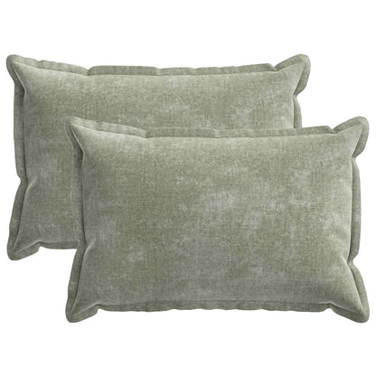 Kussensloop 2 st HOUTEN Groen 50 x 70 cm Chenille Stof