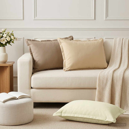 Kussen 2 st HOUTEN Beige 50 x 70 cm Polyester