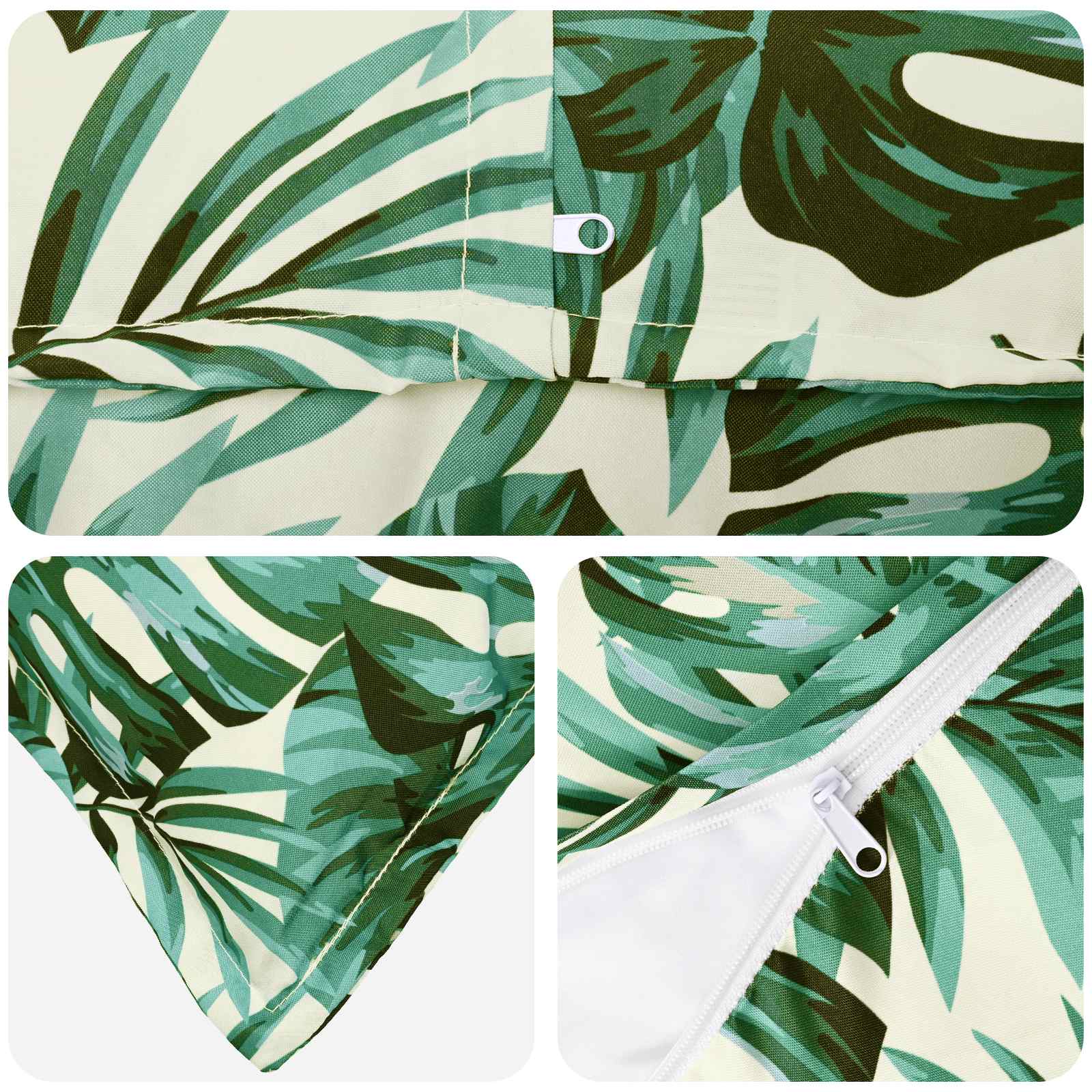 Kussensloop 2 st HOUTEN Bladpatroon 50 x 70 cm Polyester