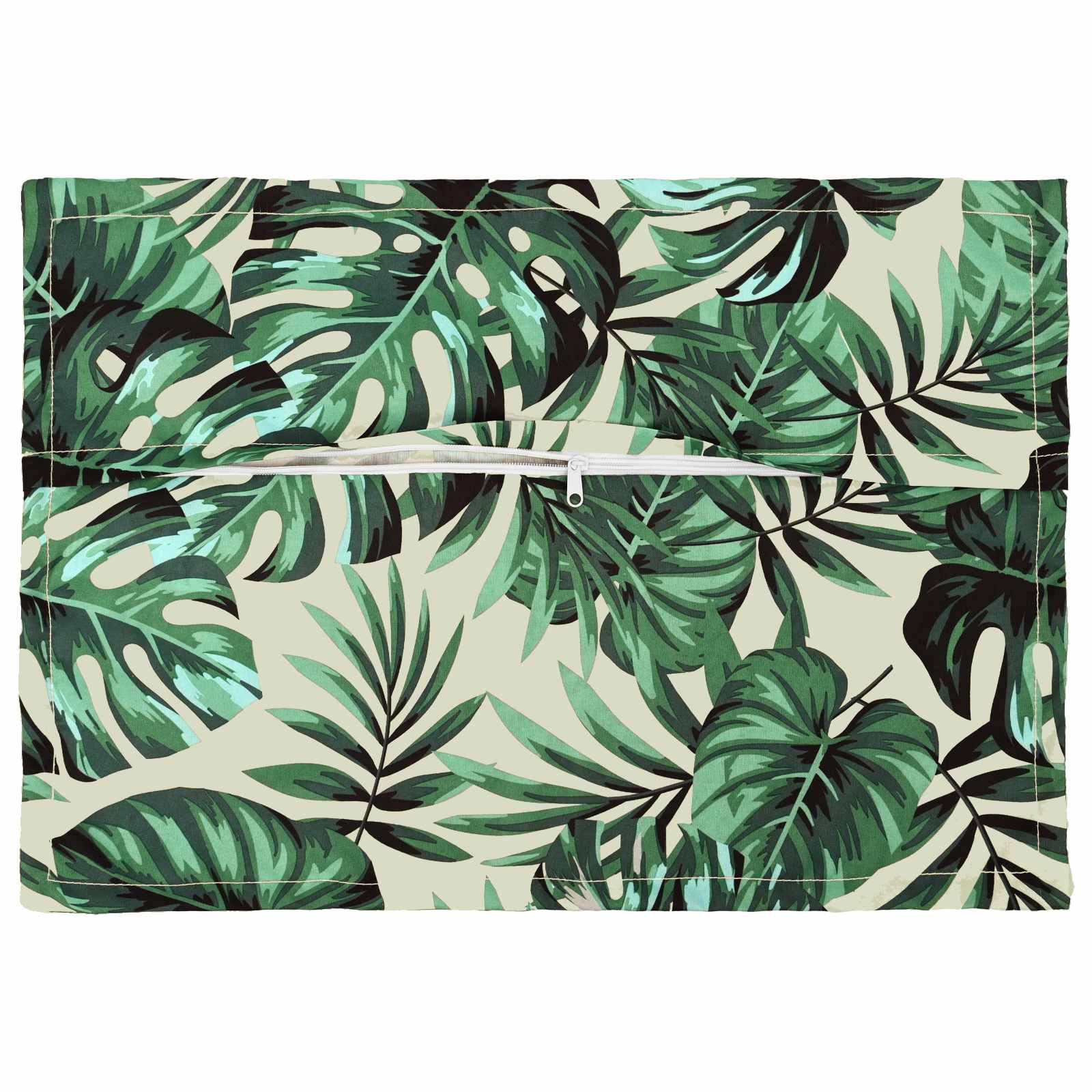 Kussensloop 2 st HOUTEN Bladpatroon 50 x 70 cm Polyester