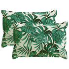 Kussensloop 2 st HOUTEN Bladpatroon 50 x 70 cm Polyester