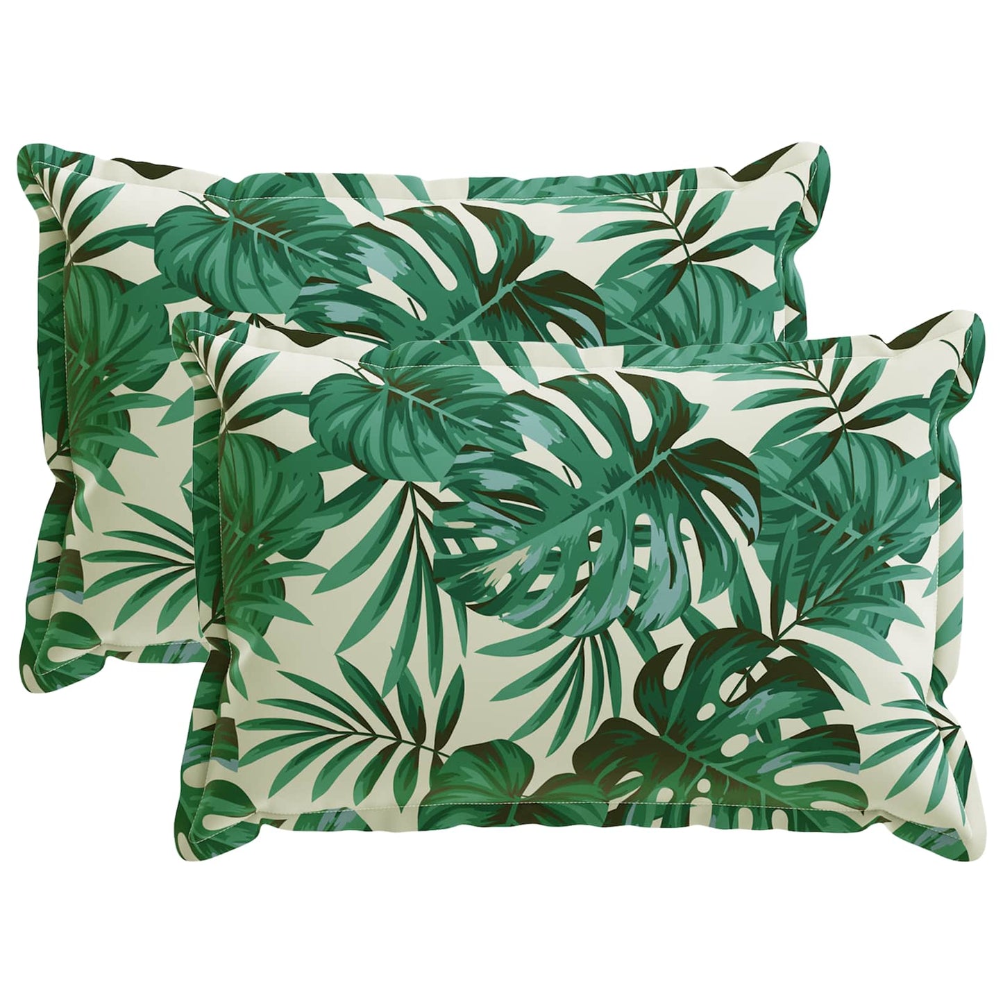 Kussensloop 2 st HOUTEN Bladpatroon 50 x 70 cm Polyester