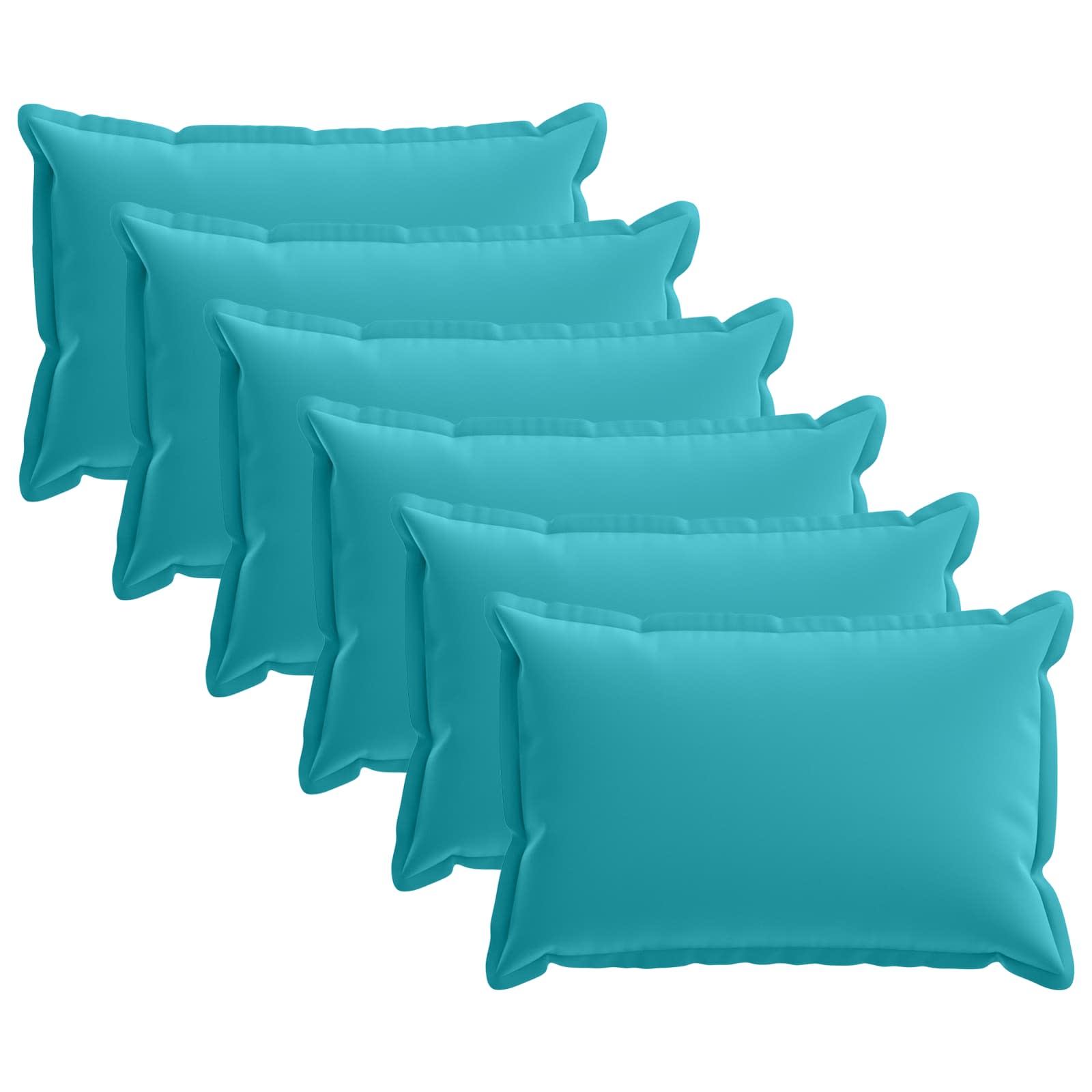 Kussensloop 6 st HOUTEN Turquoise 50 x 70 cm Polyester
