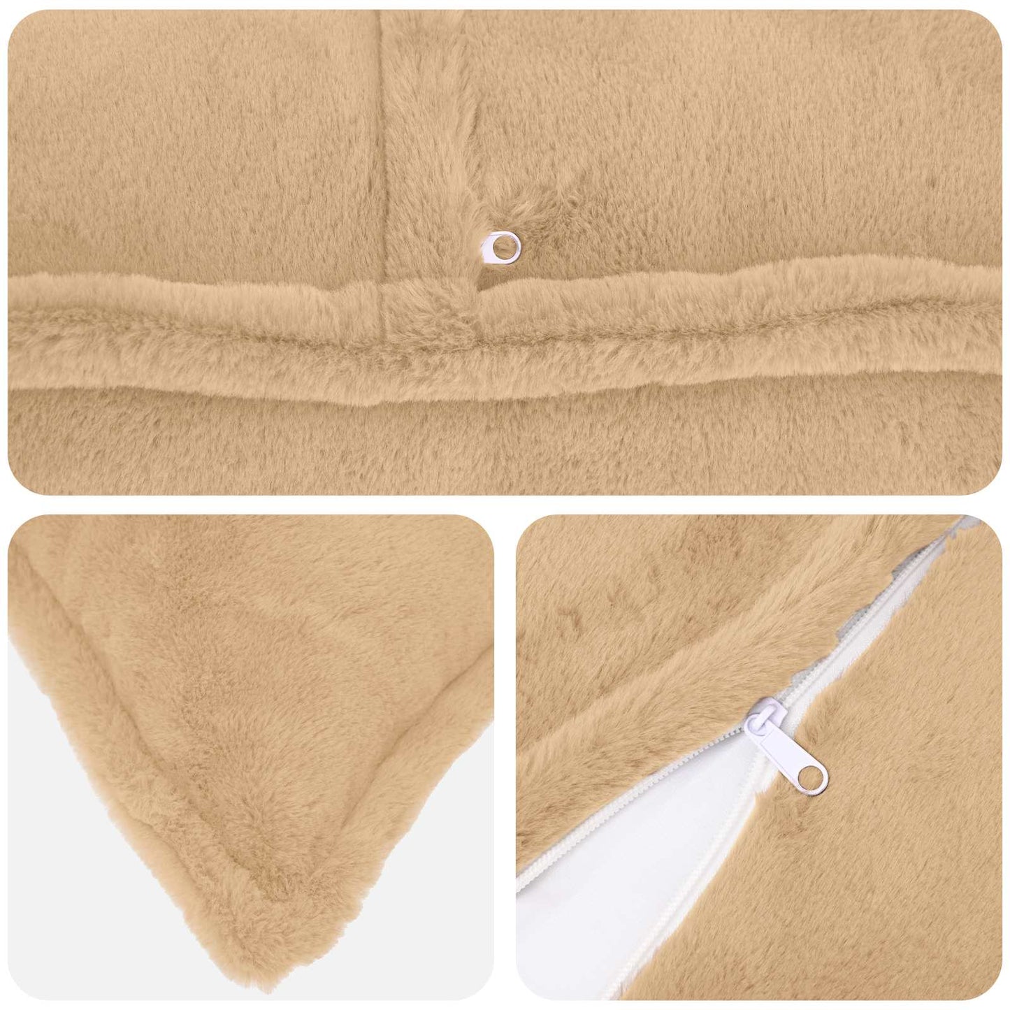 Kussensloop 2 st HOUTEN Crèmekleurig 50 x 70 cm